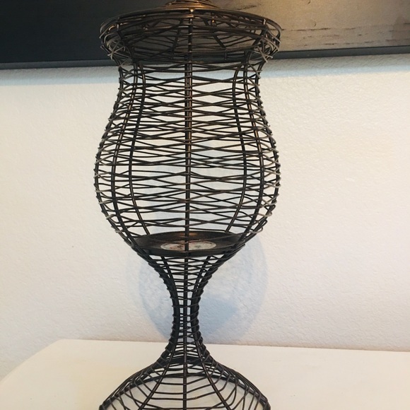 PartyLite Accents Partylite Apothecary Bronze Pillar Candle Holder